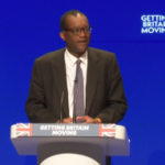 Kwasi Kwarteng defends tax cuts and dismisses market meltdown at Tory party conference